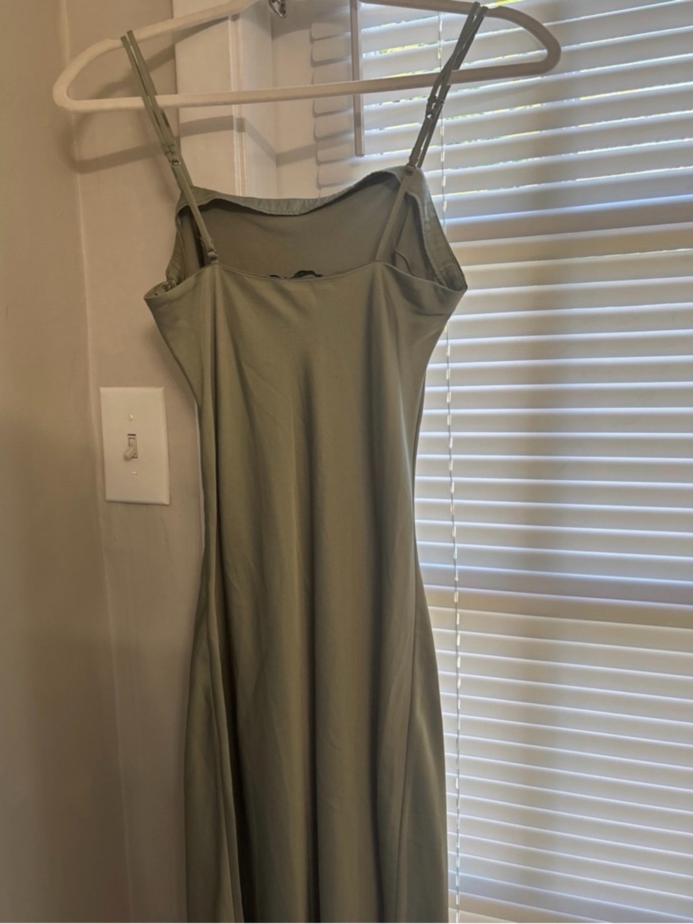 Abercrombie & Fitch Olive Green Silk Slip Maxi Dress - Picture 2 of 6